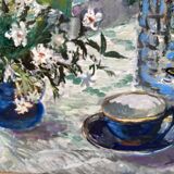 Oil painting on canvas signed dimensions: height -74cm- Length -75cm-