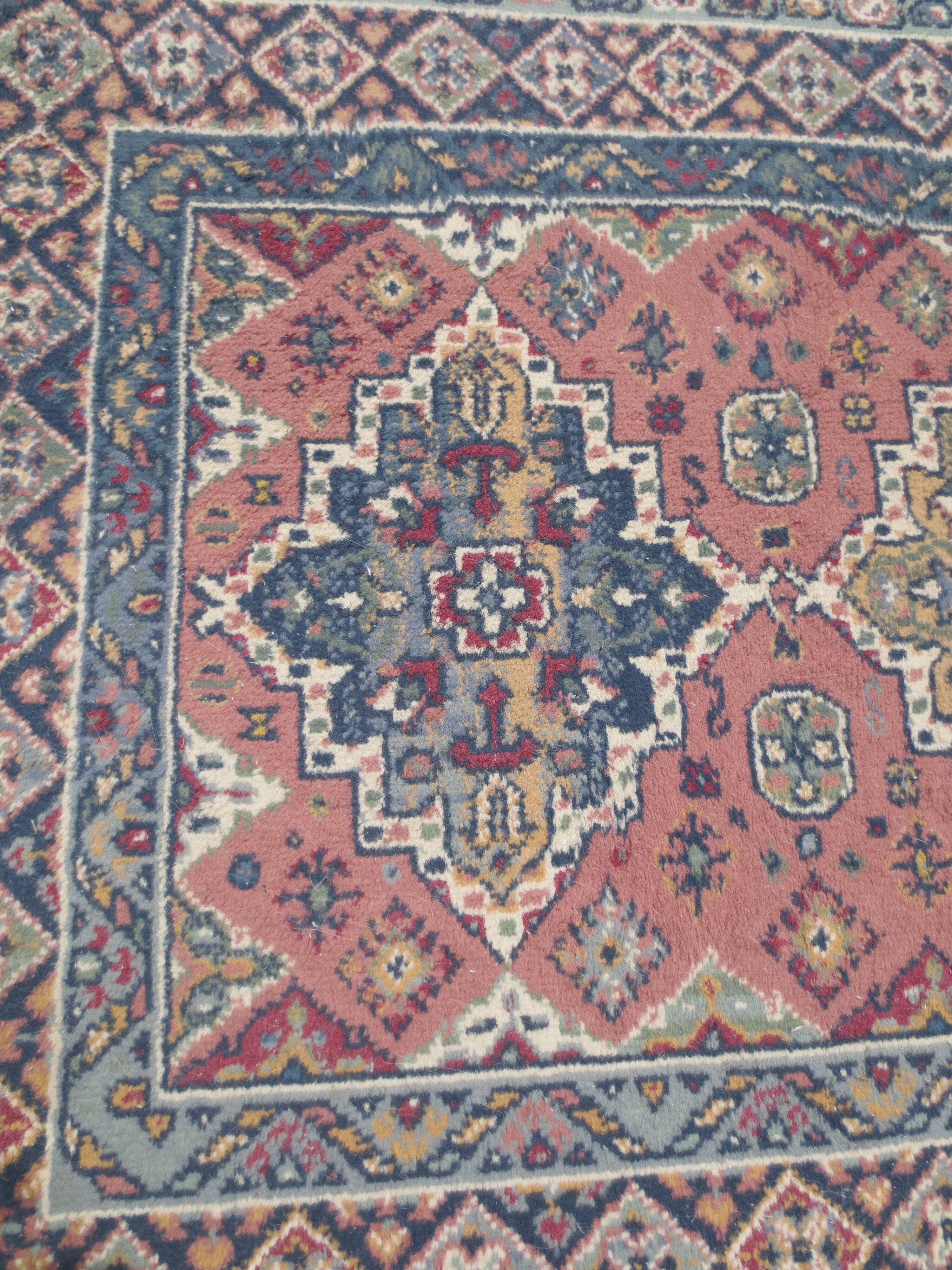 small versatile cotton carpet, oriental décor red blue brick color 155cm X 78 cm