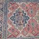 small versatile cotton carpet, oriental décor red blue brick color 155cm X 78 cm
