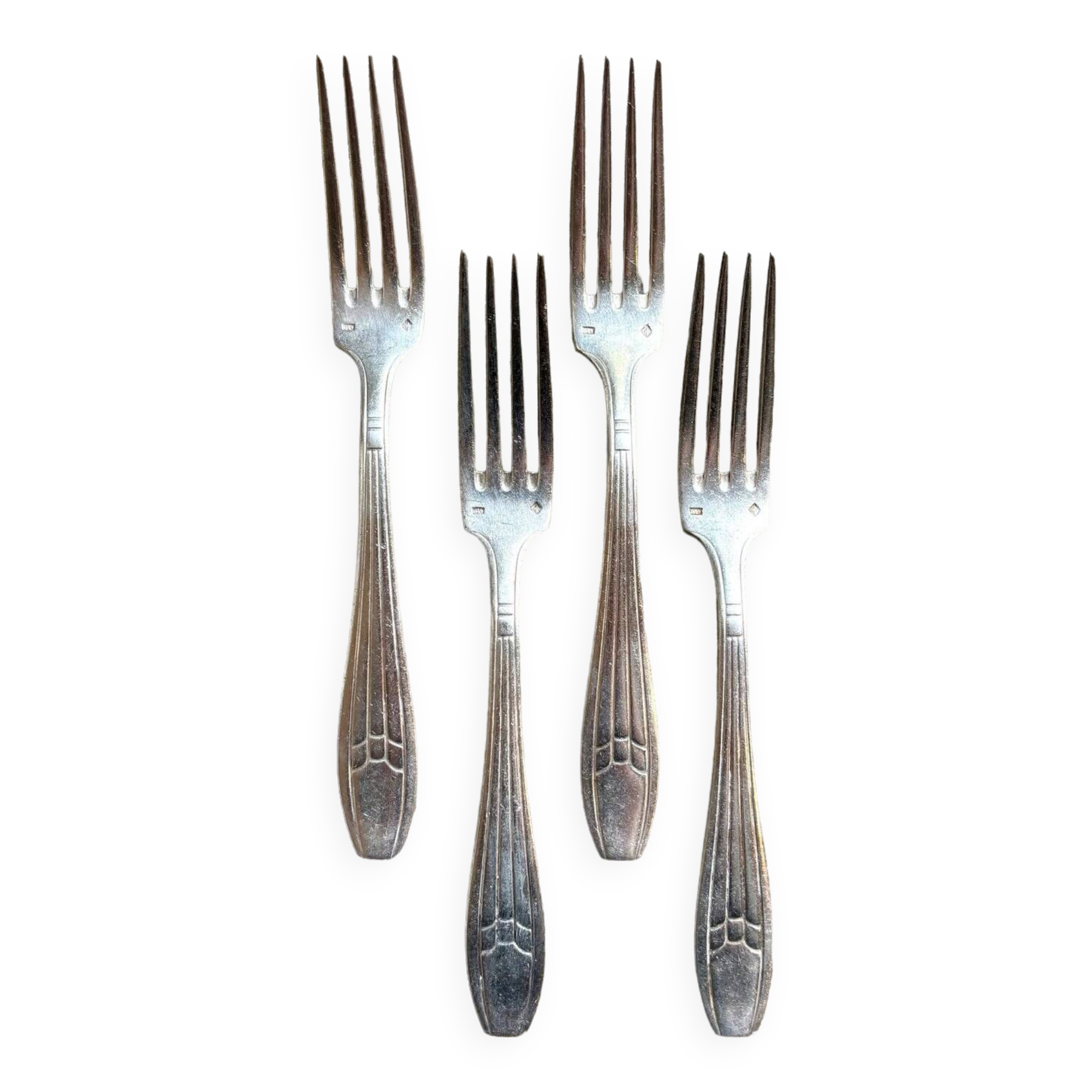 4 silver-plated forks