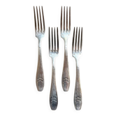 4 fourchettes en métal argenté