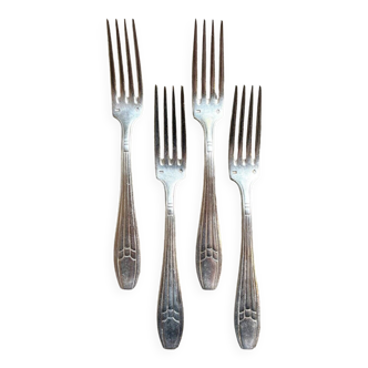 4 silver-plated forks