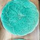 6 Gien slip dessert plates with leaf decoration