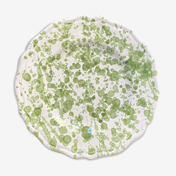 Plate green dots 20 cm