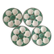 4 earthenware oyster plates