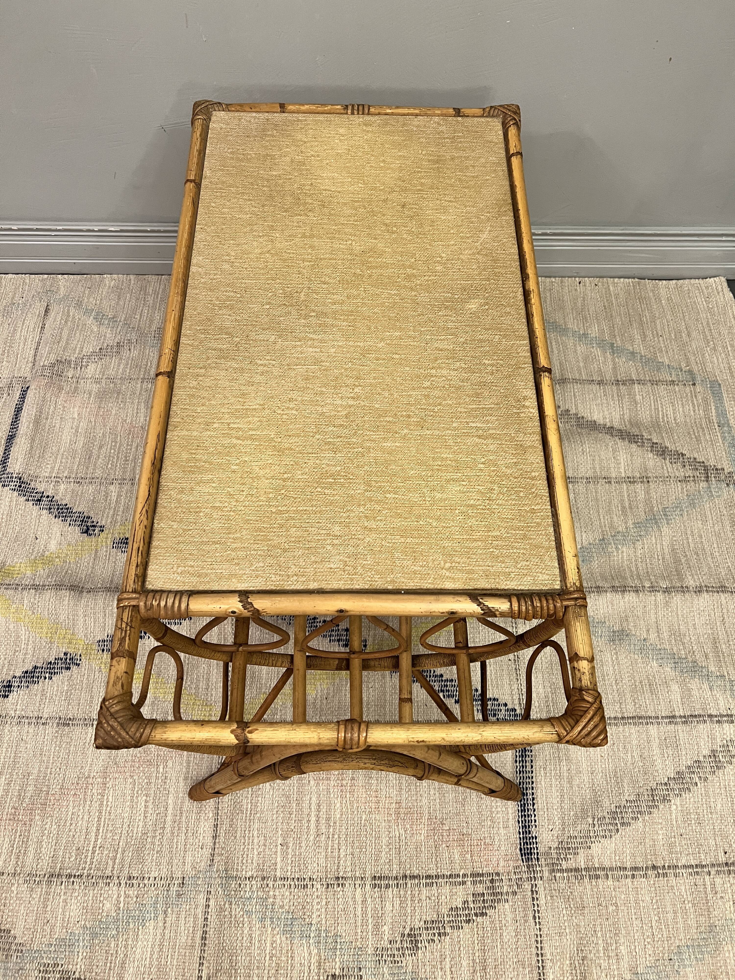 Vintage rattan coffee table