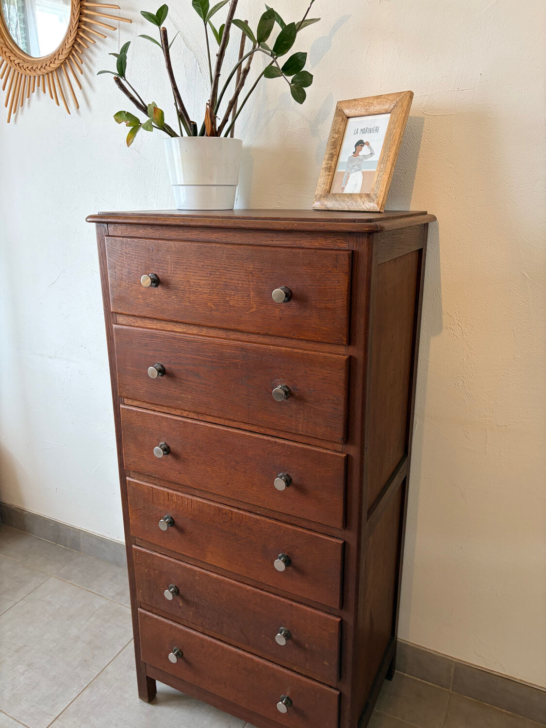 Vintage tall chest of drawers