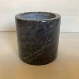 Black gray marble pencil pot