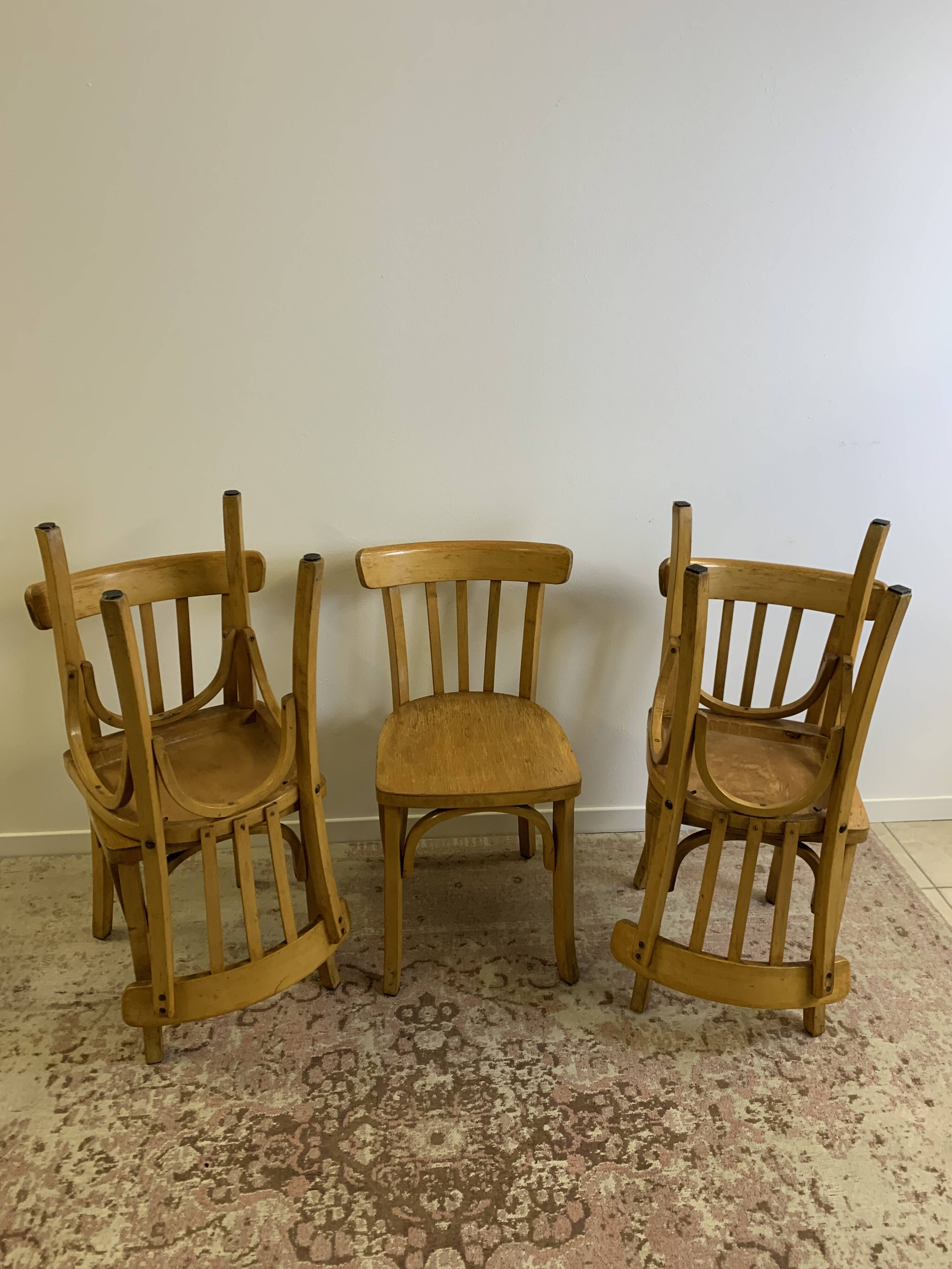 Set of 5 Luterma bistro chairs