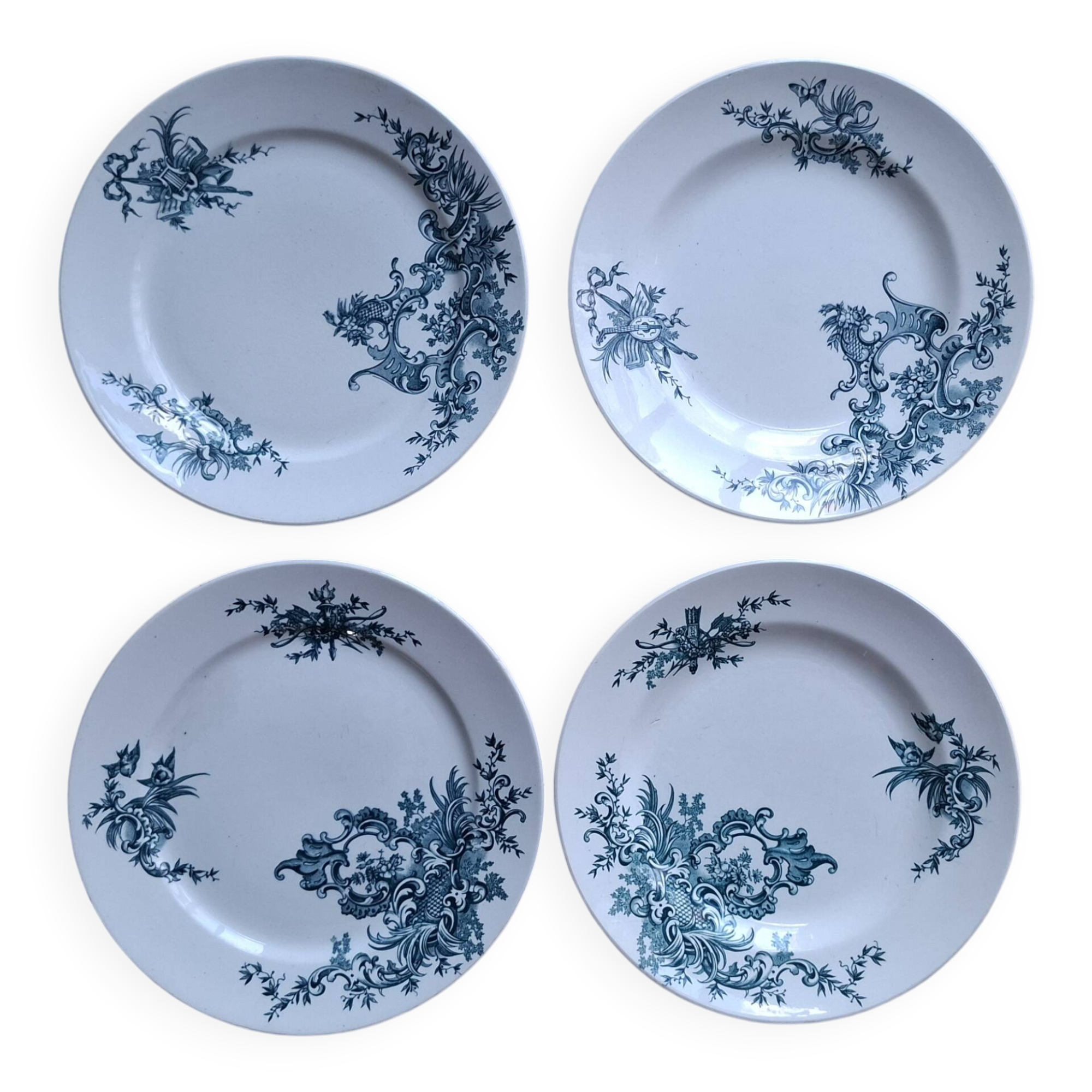 Set of 4 Regent BFK 1920 dinner plates