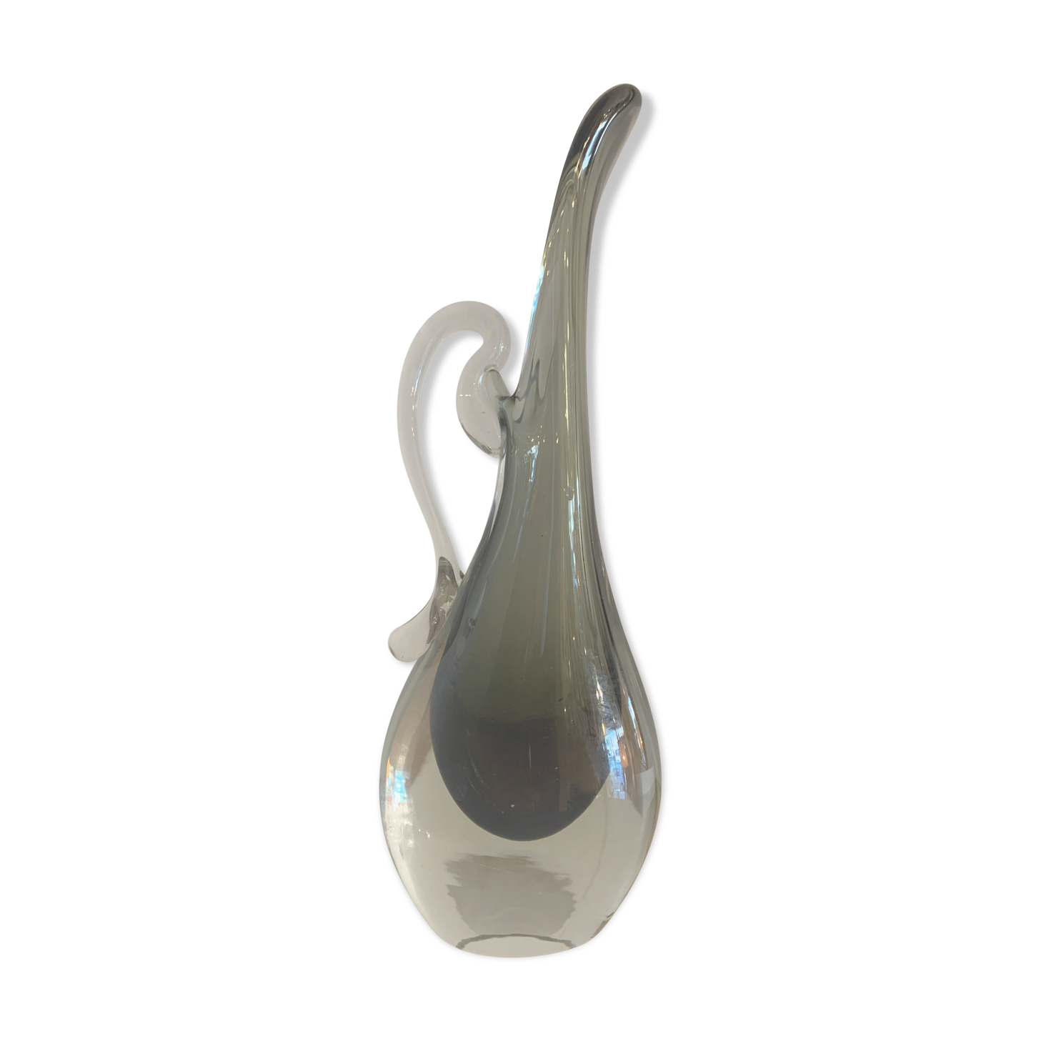 Sommerso Murano glass vase 1960
