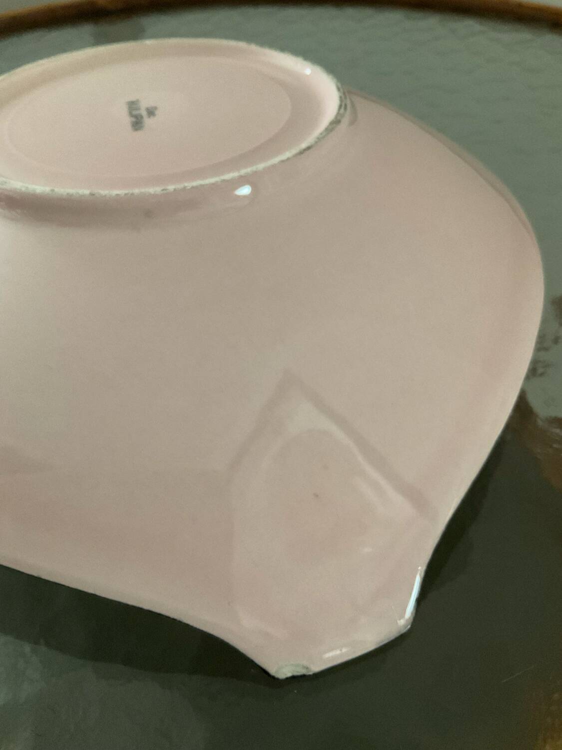 Vintage glazed ceramic trinket tray "The Tulips"