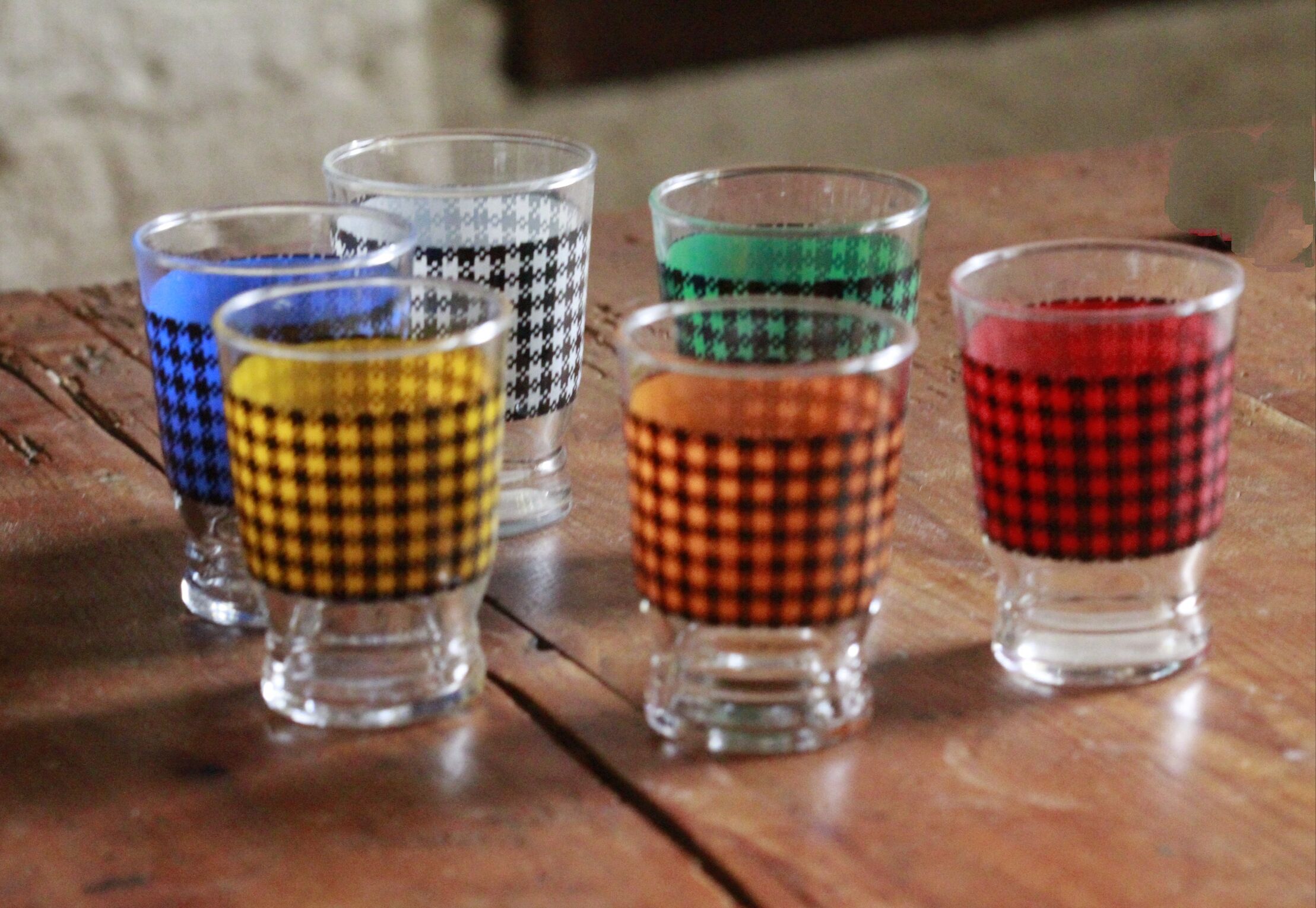 Set of 6 antique glasses