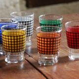 Set of 6 antique glasses