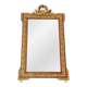 Large gold mirror in Louis XVI style with laurel crown, 121 cm.
