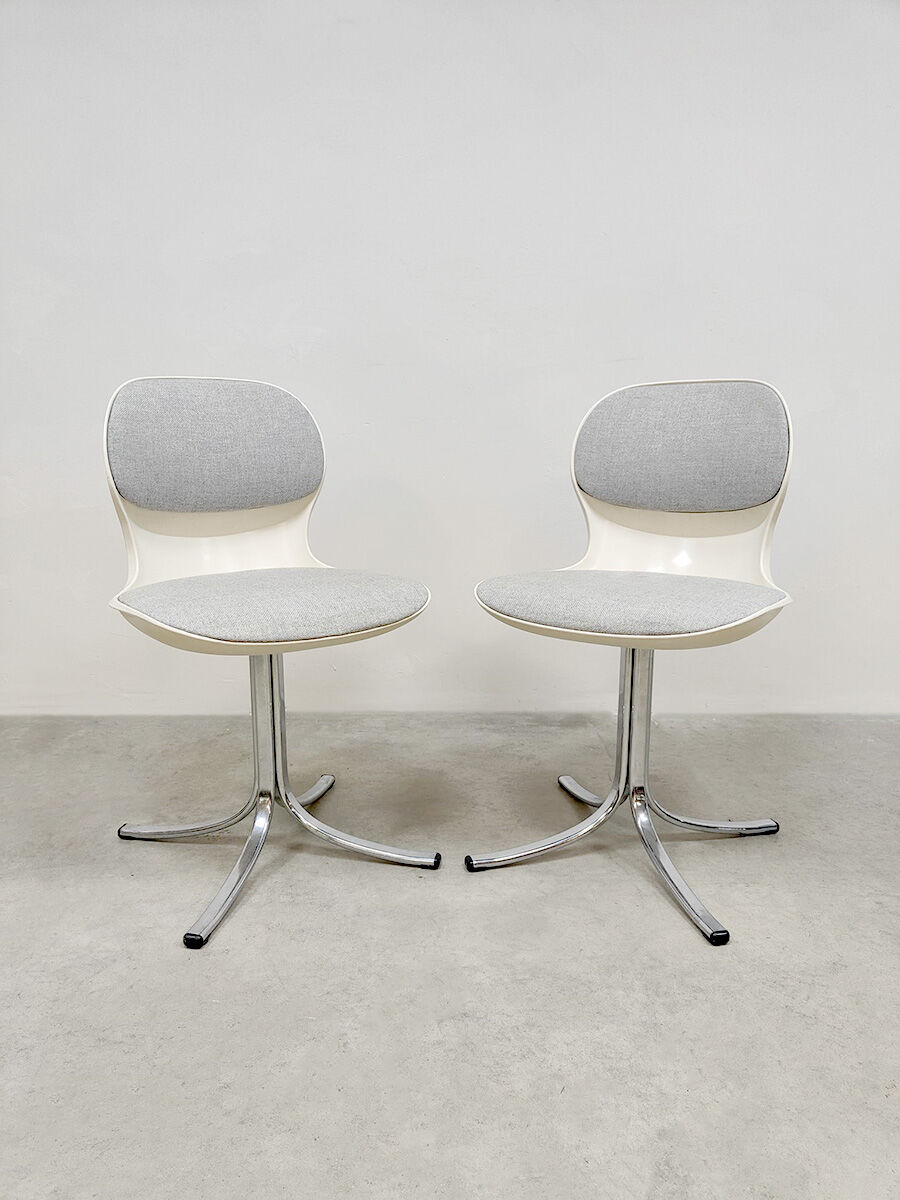 Chaises de bureau de salle à manger vintage space age