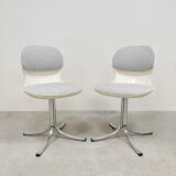 Chaises de bureau de salle à manger vintage space age