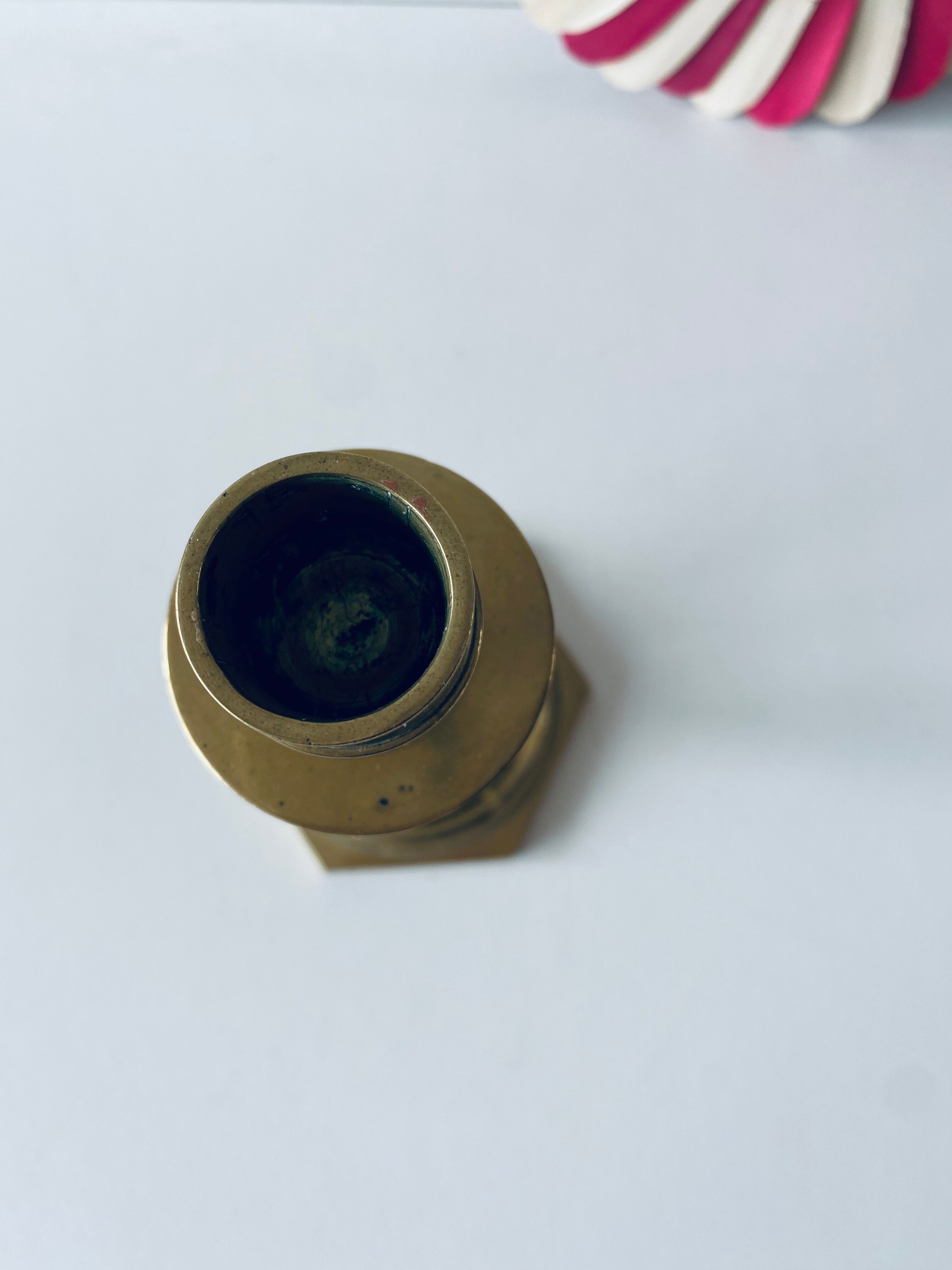 Antique bronze candle holder