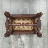 Small caned bench
