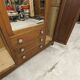 Mid-century armoire with large mirror, wardrobe and chest of drawers