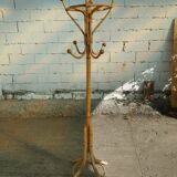 Rattan coat rack