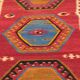 1940s Turkish Kilim Rug, Small Wool Medallion Flatweave 75 x 130 cm