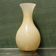 Opaline glass vase, cream colour.