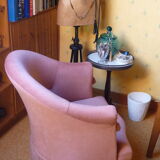 Armchair Toad velvet rose