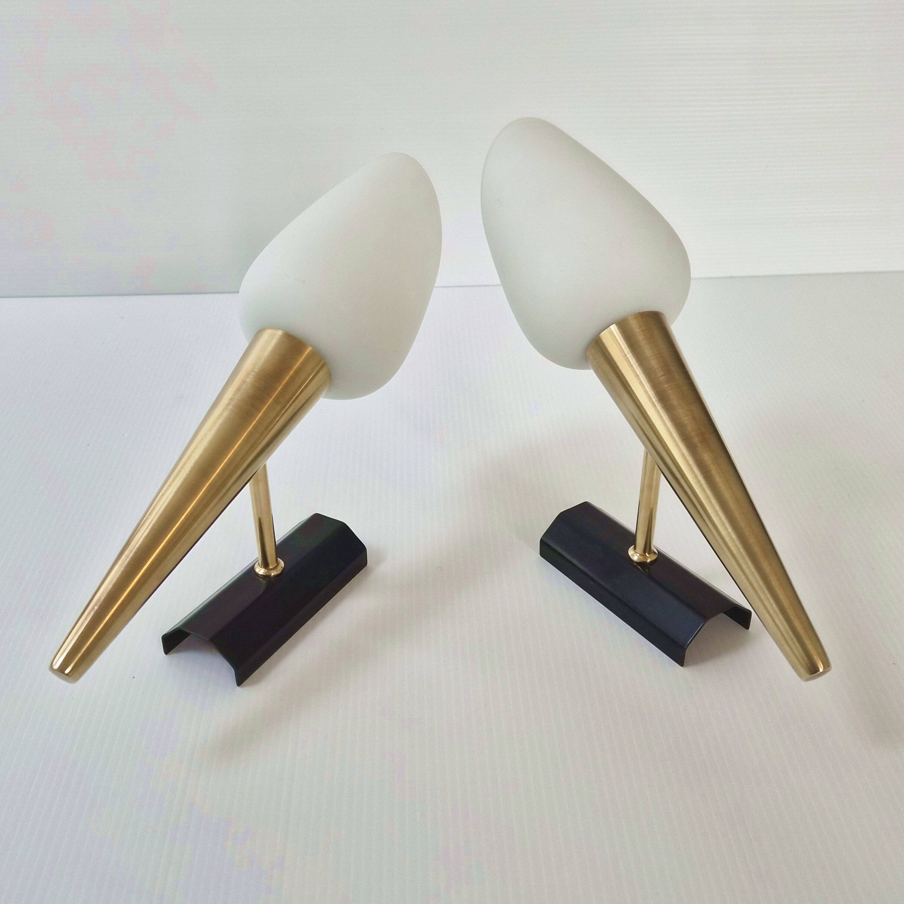 Pair of vintage wall lights from the 1950s.