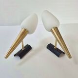 Pair of vintage wall lights from the 1950s.