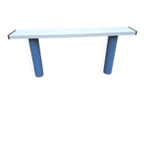 Console in White Lacquer with Cylindrical Plastic Legs by Tresoldi Salvati, 1980s