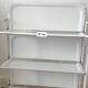 Vintage folding dessert trolley on wheels, 3 white shelves