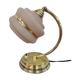 Art deco brass lamp and granite glass