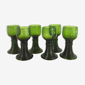 Service de 6 verres en cristal vert Römer