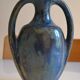 Iridescent Pierrefonds stoneware amphora vase, Art Deco, 1930, signed