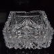 Pair of ashtrays, cut crystal glass, bohemia in the 1960's
