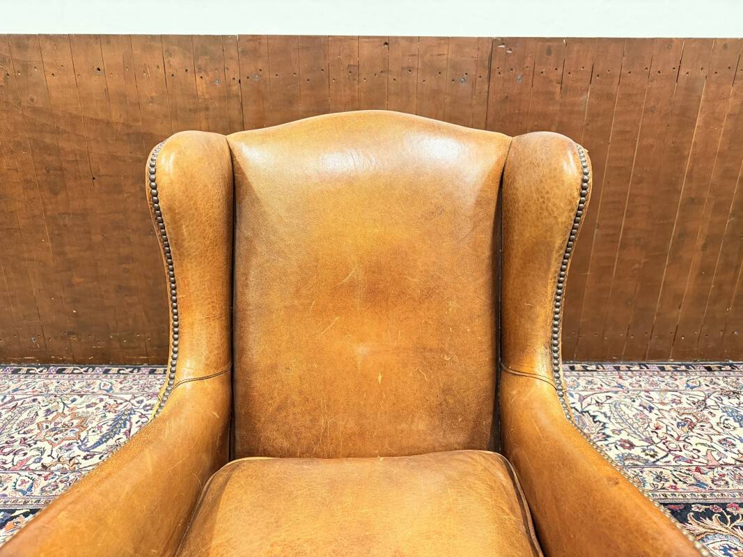 Classic English Sheep Leather Armchair
