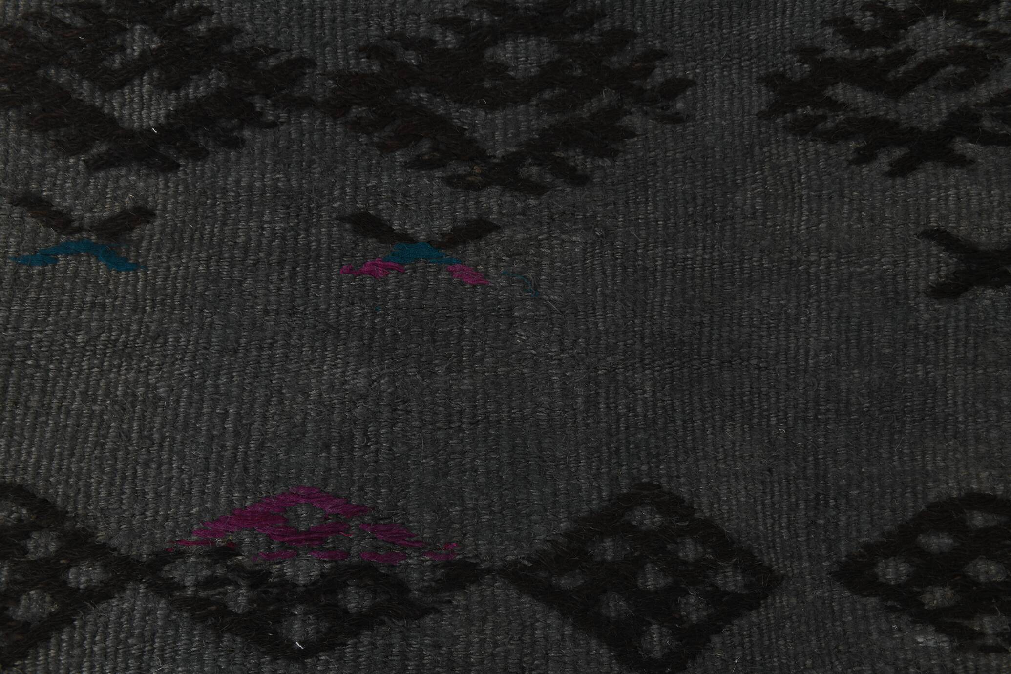 2x8 Vintage Gray & Black Runner Rug, 72x255Cm