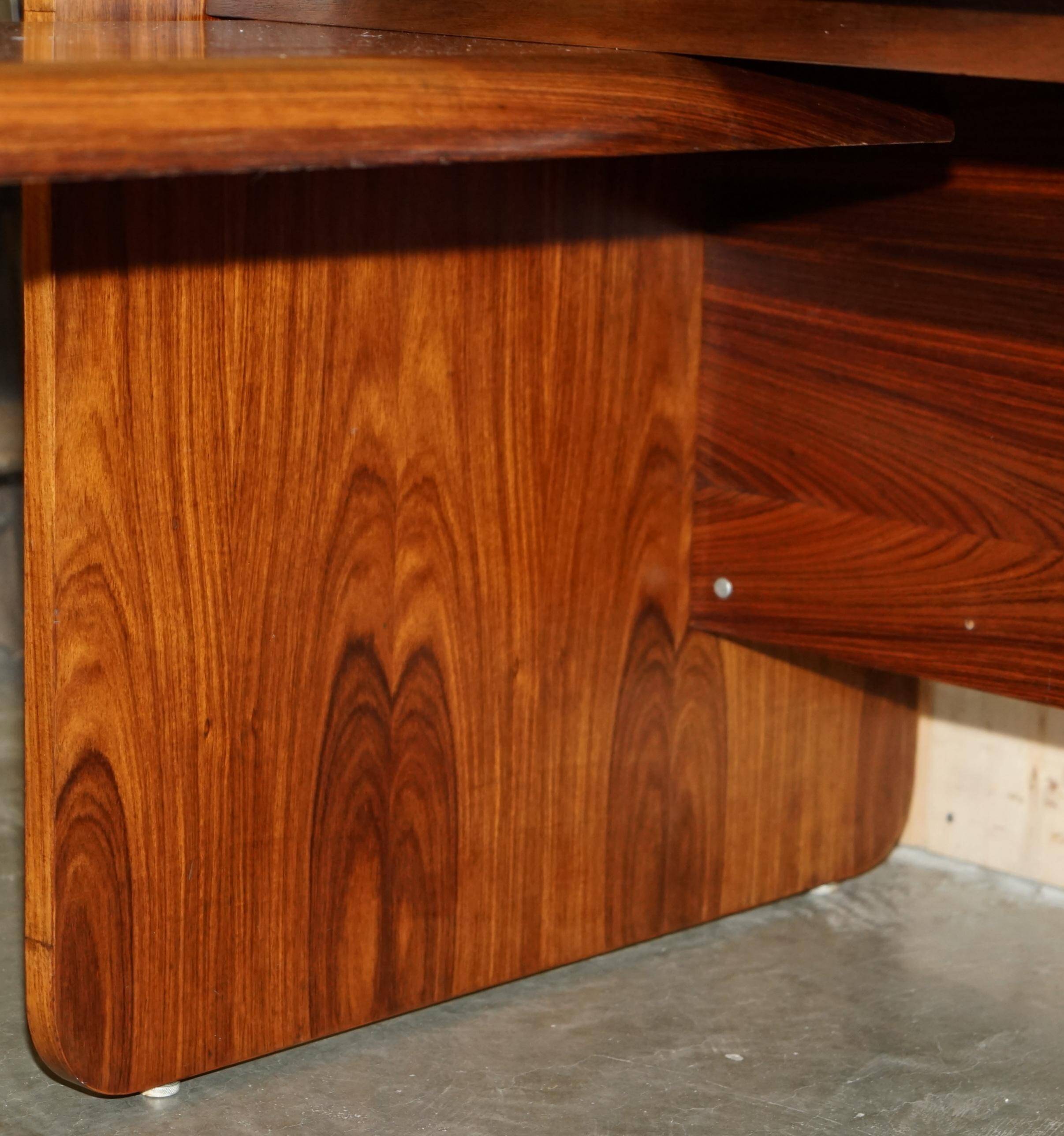 Left corner desk in Brazilian wood Mid Century Modern style