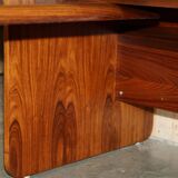 Left corner desk in Brazilian wood Mid Century Modern style