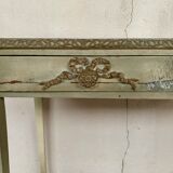 Console, Louis XVI style in pine with original grey patina