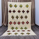 Traditional handmade pure wool Berber rug size 150 x 250 cm.