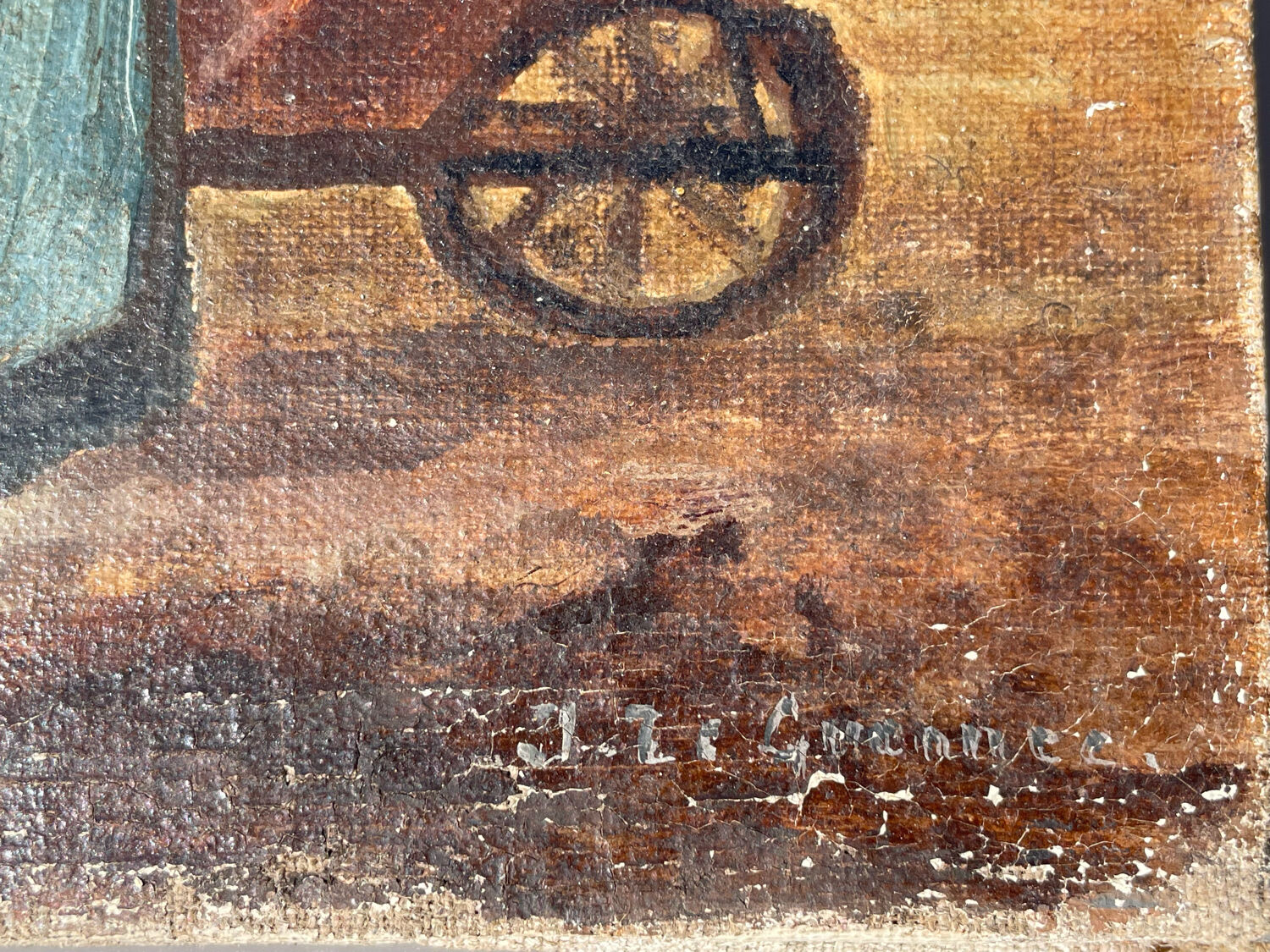 Painting study of the Angelus of Millet, late 19th, early 20th century