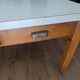 Large vintage convent table – 8 drawers – 200 cm