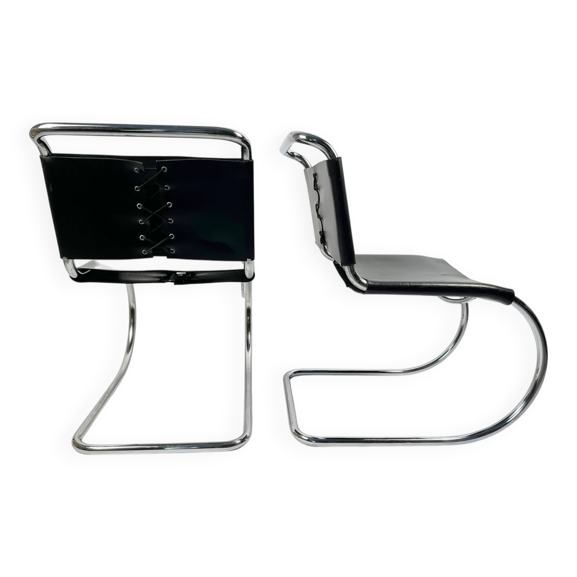 Pair of MR10 lounge chairs — Ludwig Mies van der Rohe, attributed to Knoll, circa 1970