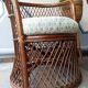 Pair of vintage bamboo rattan armchairs