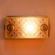 Old wall lamp in cast aluminum and squared glass