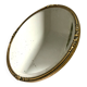 Antique Beveled Mirror with Metal frame Gold colored brass 14 cm diameter