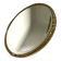 Antique Beveled Mirror with Metal frame Gold colored brass 14 cm diameter