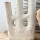 White terracotta candle holder